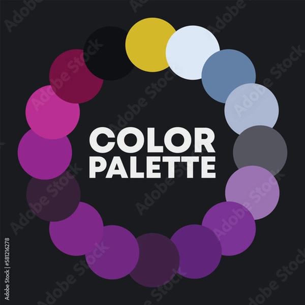 Fototapeta Color circle. Color combinations. Vector illustration