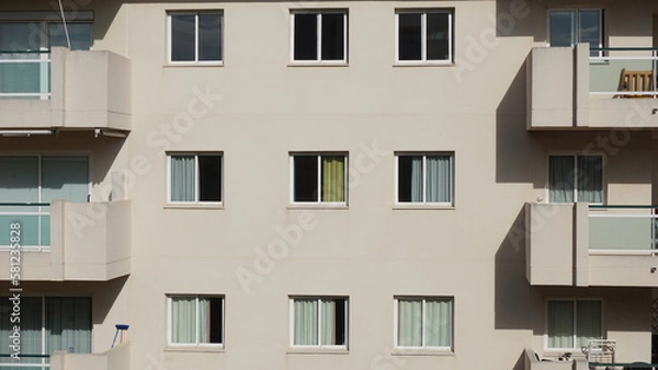Obraz facade with windows as background