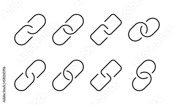 Fototapeta Link icon vector for web and mobile app. Hyperlink chain sign and symbol