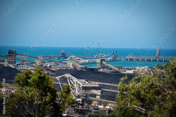 Fototapeta Port of Hay Point mining port coal ship export