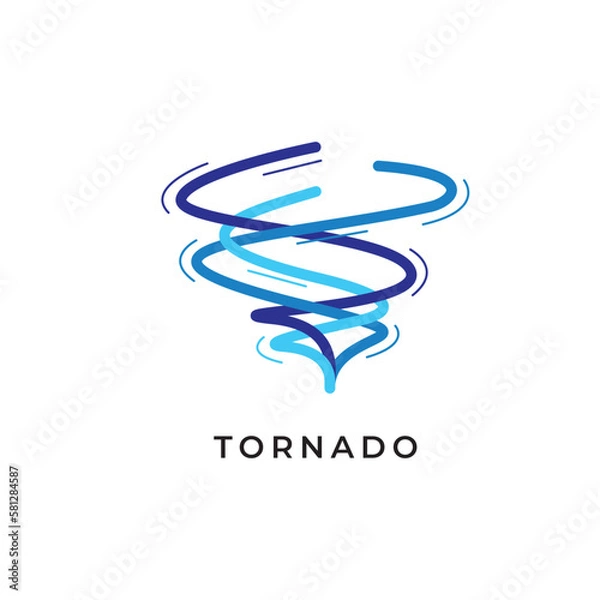 Obraz Twister logo design illustration vector template