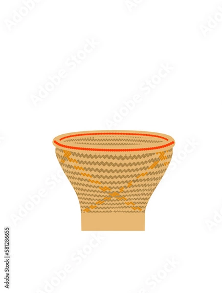 Fototapeta Boboko or Bakul is a container or place to store traditional Indonesian rice