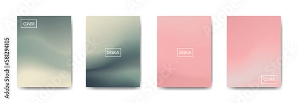 Fototapeta set of abstract background with beautiful gradation color, colorful background for poster flyer banner backdrop.vertical banner.cool fluid background vector illustration