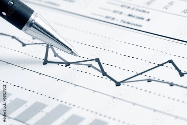Obraz Wykresy finansowe