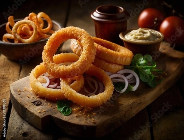 Obraz onion rings, Generative AI