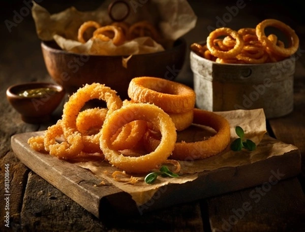 Obraz onion rings, Generative AI