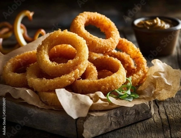 Obraz onion rings, Generative AI