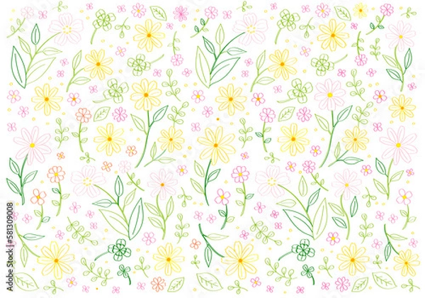 Obraz ボタニカル柄の背景