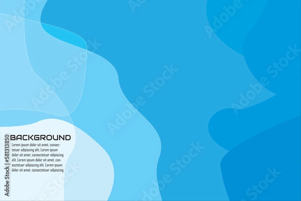 Fototapeta vector with gradient color sea blue minimalistic abstract background