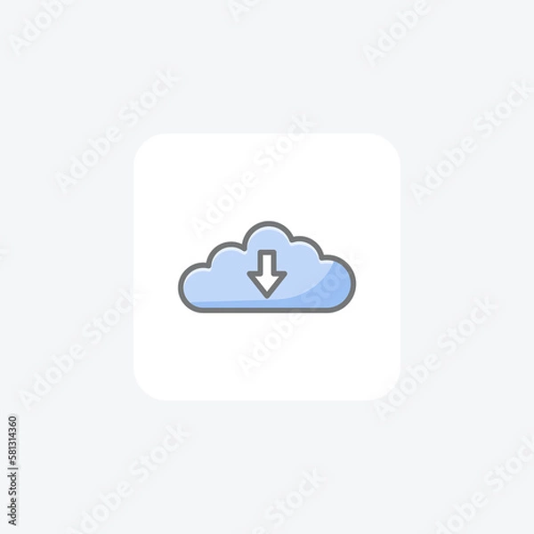 Obraz Cloud, connected,  fully editable vector fill icon

