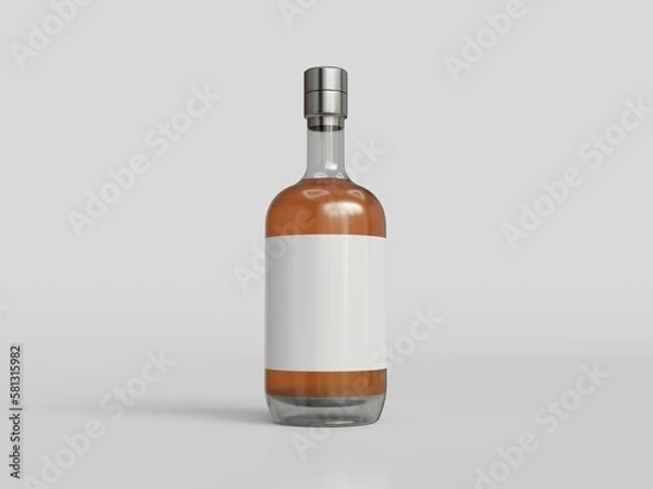 Fototapeta 3D rendered liquid bottle