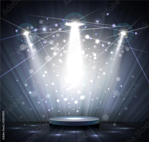 Obraz spotlight effect scene background