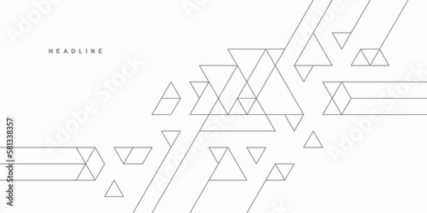 Obraz Abstract geometric technological background. Vector creative design.