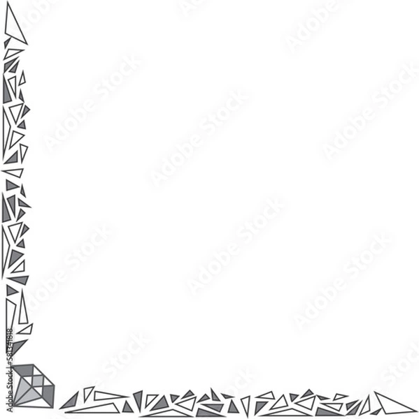 Fototapeta Diamond Border Corner Design Element Vector