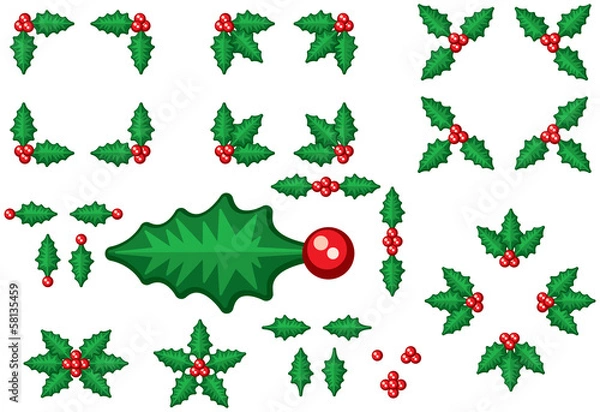 Obraz christmas_mistletoe_elements