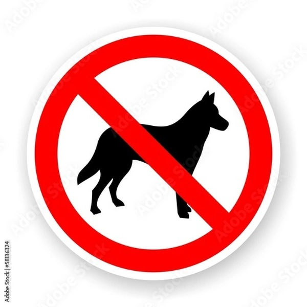 Fototapeta sticker of no dog sign
