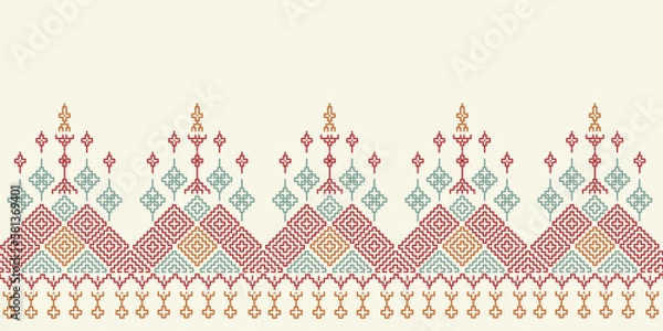 Fototapeta seamless pattern with ribbon