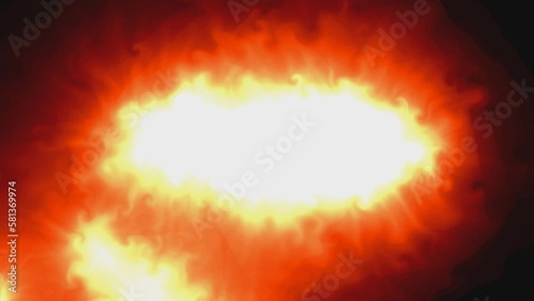 Fototapeta Red ember fire burn background. 2D layout illustration