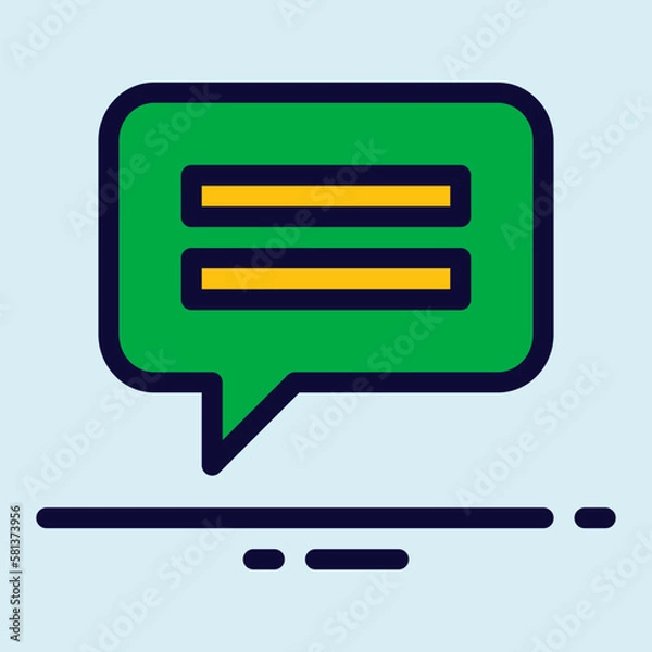 Fototapeta simple chat icon vector illustration modern trendy design, suitable for advertisement, website, social media post and other graphic needs.