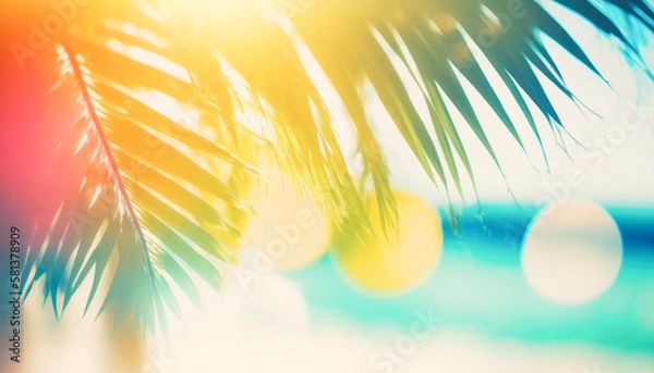 Obraz Summer holiday concept with summertime fun and activities in the perfect travel vacation in the sunshine