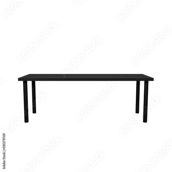 Obraz black table isolated on white