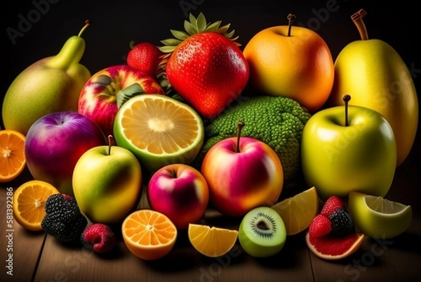 Fototapeta fruits and vegetables ai generative