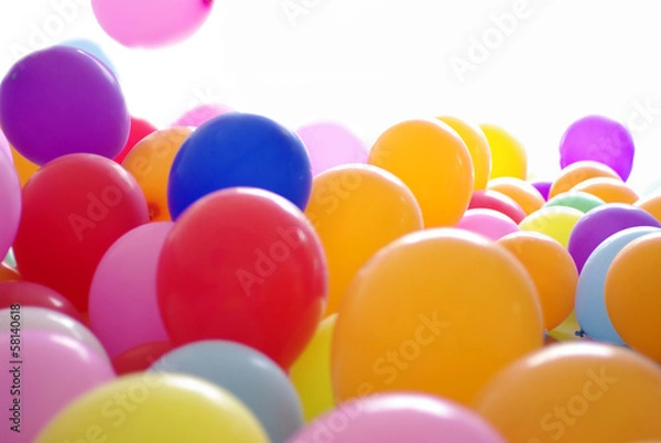 Obraz balloon colorful on white background