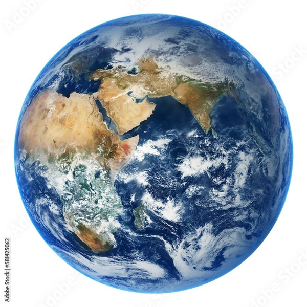 Fototapeta Obraz planety Globe Earth na przezroczystym tle. Elementy tego obrazu dostarczone przez NASA