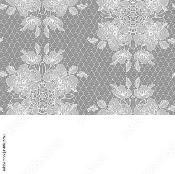 Fototapeta Seamless Vector White Lace Pattern