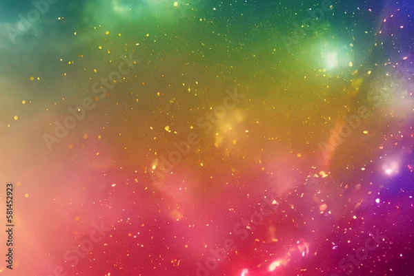 Obraz abstract rainbow background with stars ai generative
