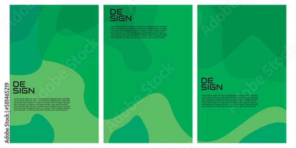 Fototapeta Vector vector soft color fluid and liquid brochure background template