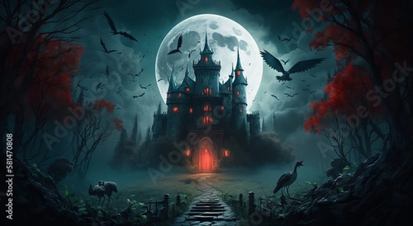 Obraz scary halloween background