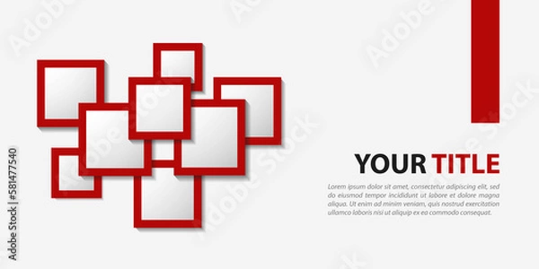 Fototapeta abstract background with rectangle and layout text template