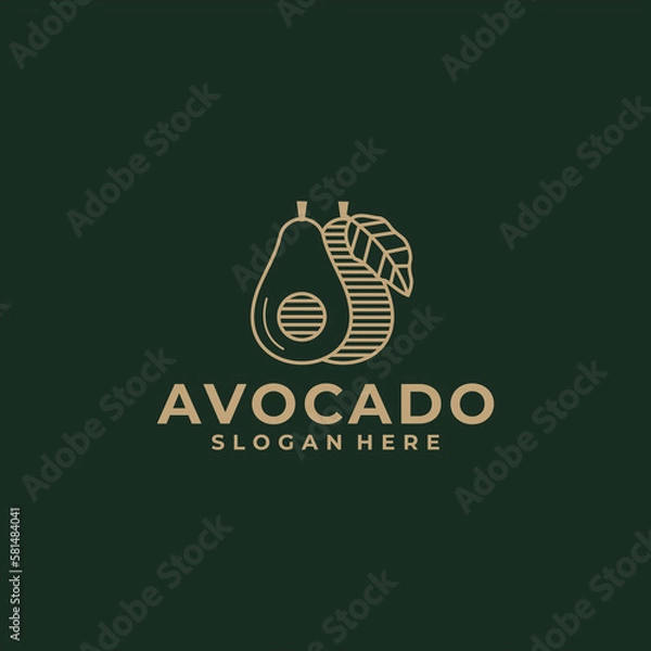 Obraz avocado logo design luxury