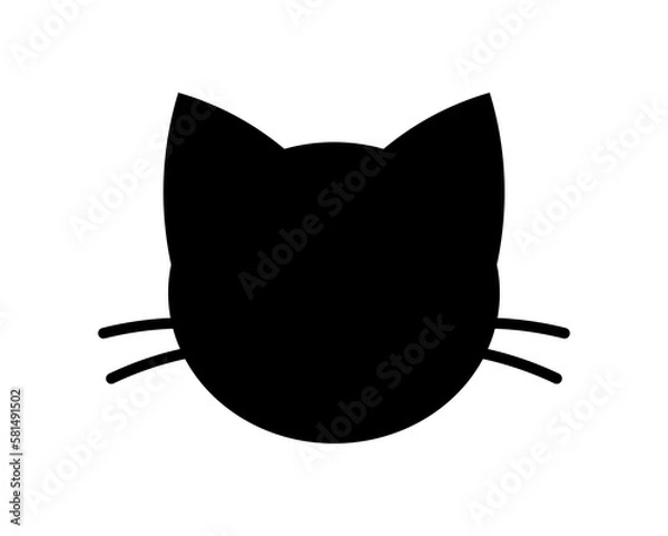 Obraz Cat head shape icon.