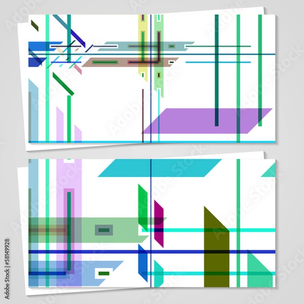 Obraz Vector business-card set for your design, abstract Illustration.