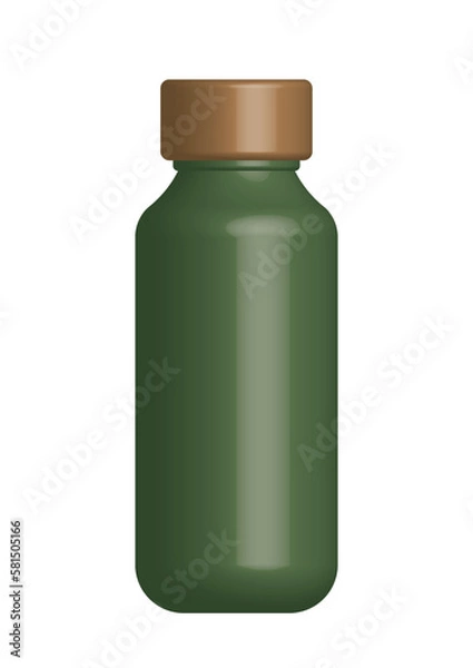 Obraz green plastic bottle