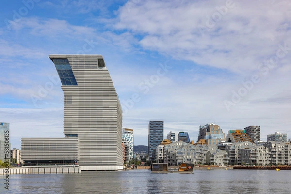 Obraz Oslo skyline modern city architecture buildings in new Bjorvika ,Oslo,Norway,Europe	