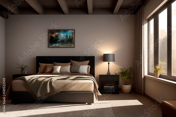 Fototapeta modern design concept art illustrtion. Generative ai.