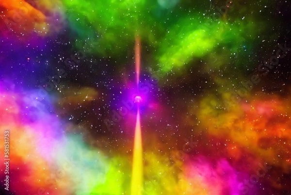 Fototapeta vibrant background with stars generative ai 