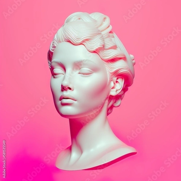 Obraz Contemporary Art: A Stunning Modern Abstract Sculpture Design of a Woman's Head