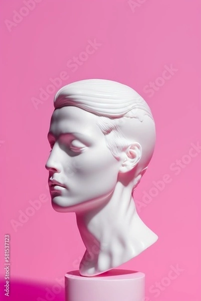 Obraz Contemporary Art: A Stunning Modern Abstract Sculpture Design of a man's Head
