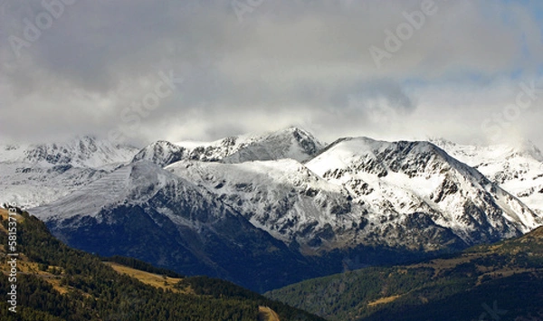 Fototapeta snow covered mountains