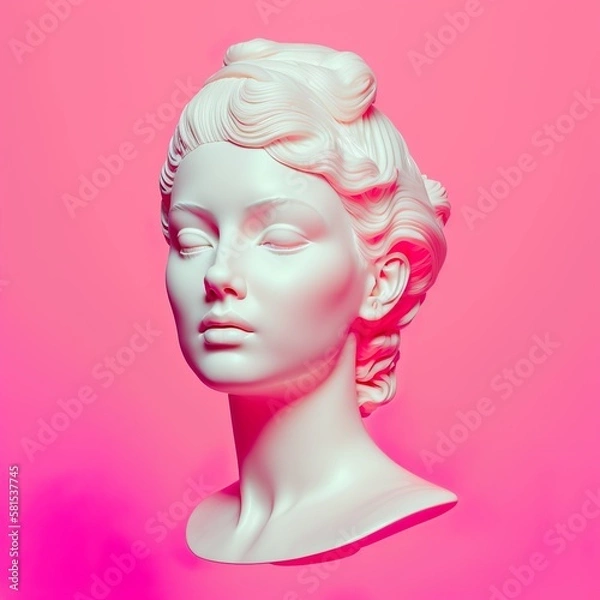 Obraz Contemporary Art: A Stunning Modern Abstract Sculpture Design of a Woman's Head