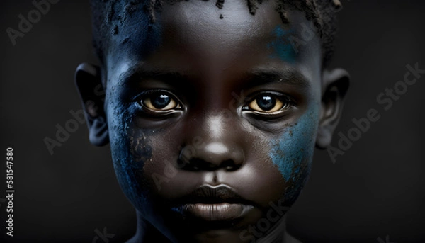 Fototapeta African Tribal Face Painting