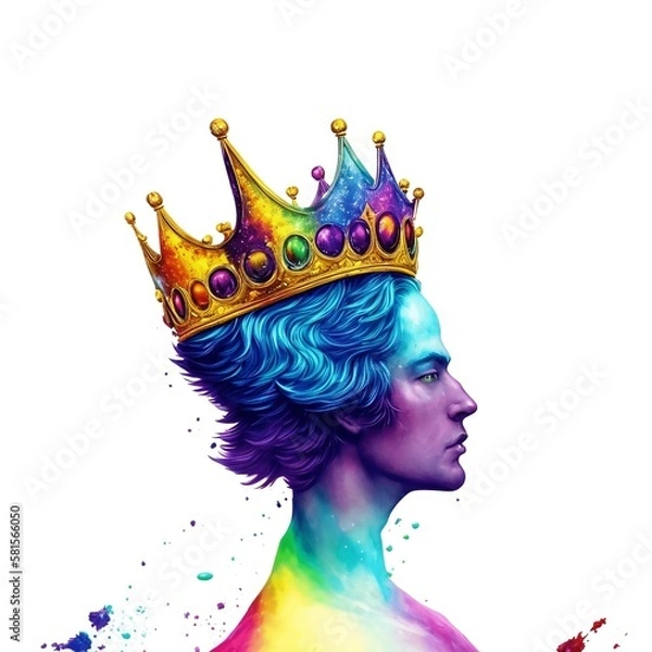 Obraz portrait of a king with a crown generative ai