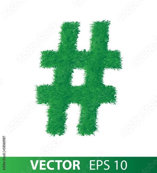 Obraz grass alphabet - symbol