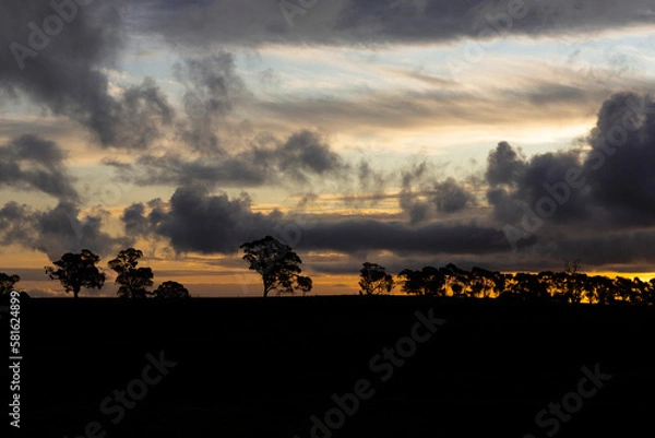 Obraz sunset on the farm