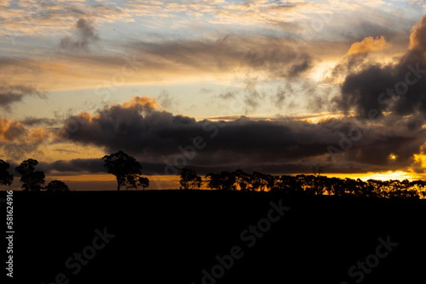 Obraz sunset in the countryside