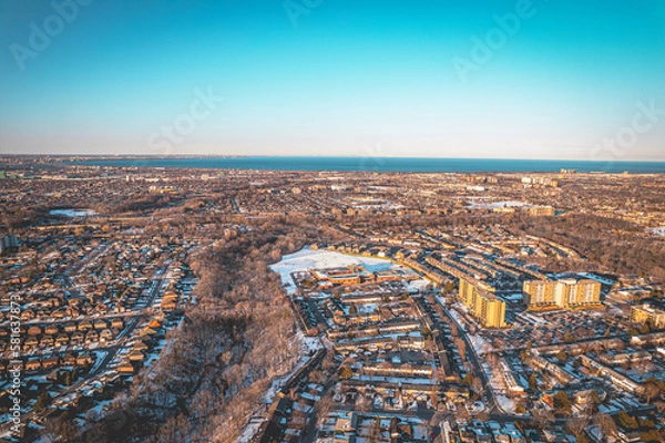 Obraz city aerial view